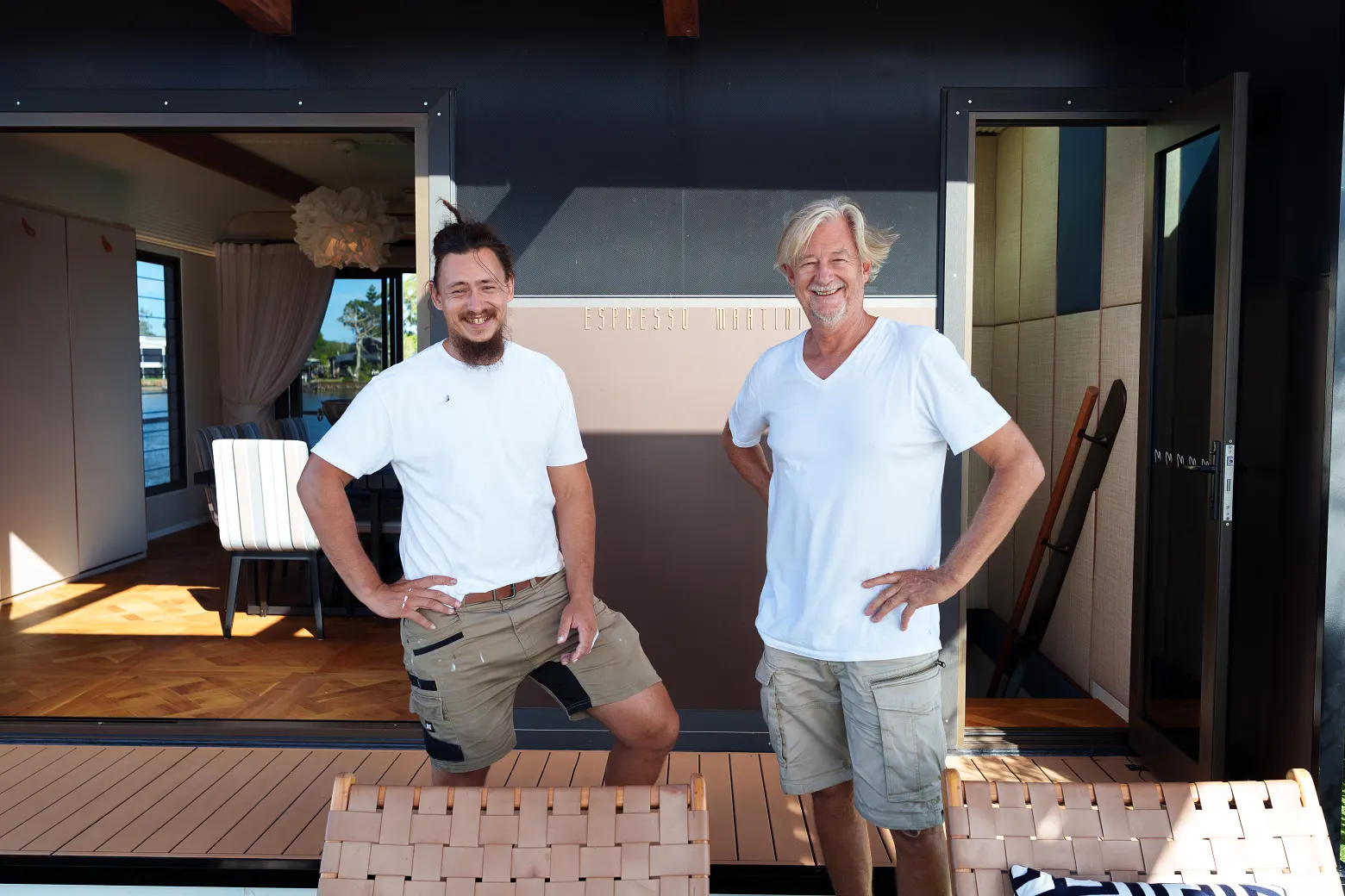 Kev on the left and Phil Builder/Designer on the right.
